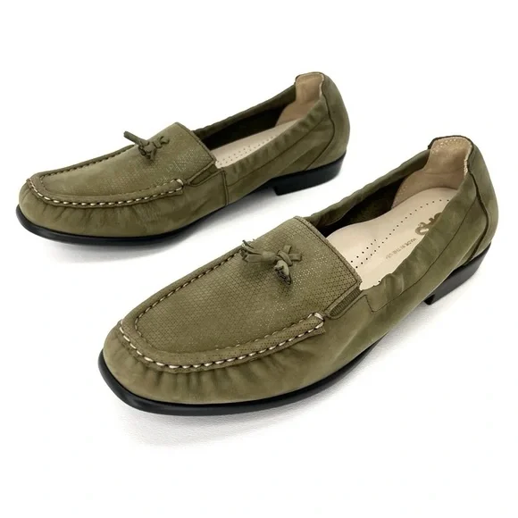 SAS Hope Slip-On Loafer Green Tundra Size 9 Medium Leather Moccasin Shoe sas EUC - Picture 13 of 13